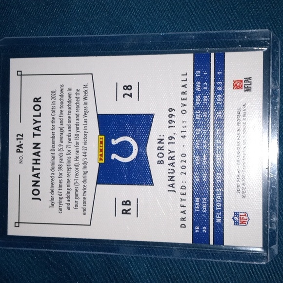 Jonathan Taylor rookie card!! - Picture 2 of 2